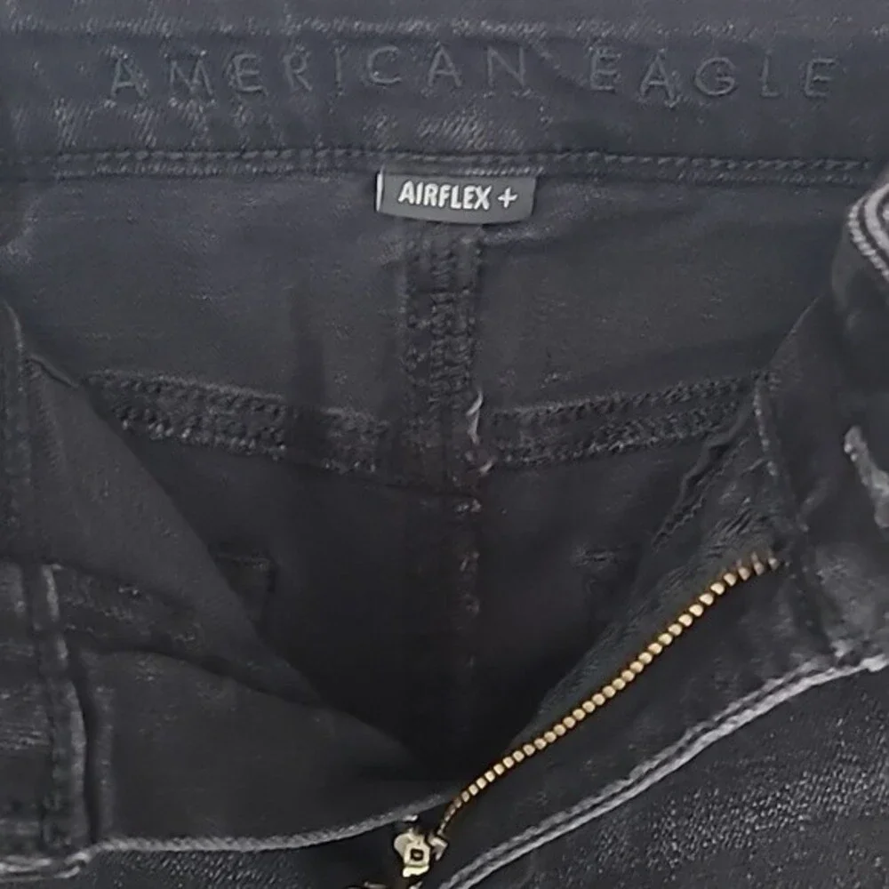 Jeans Men American Eagle Black Airflex skinny Size 28x32 Stretchy